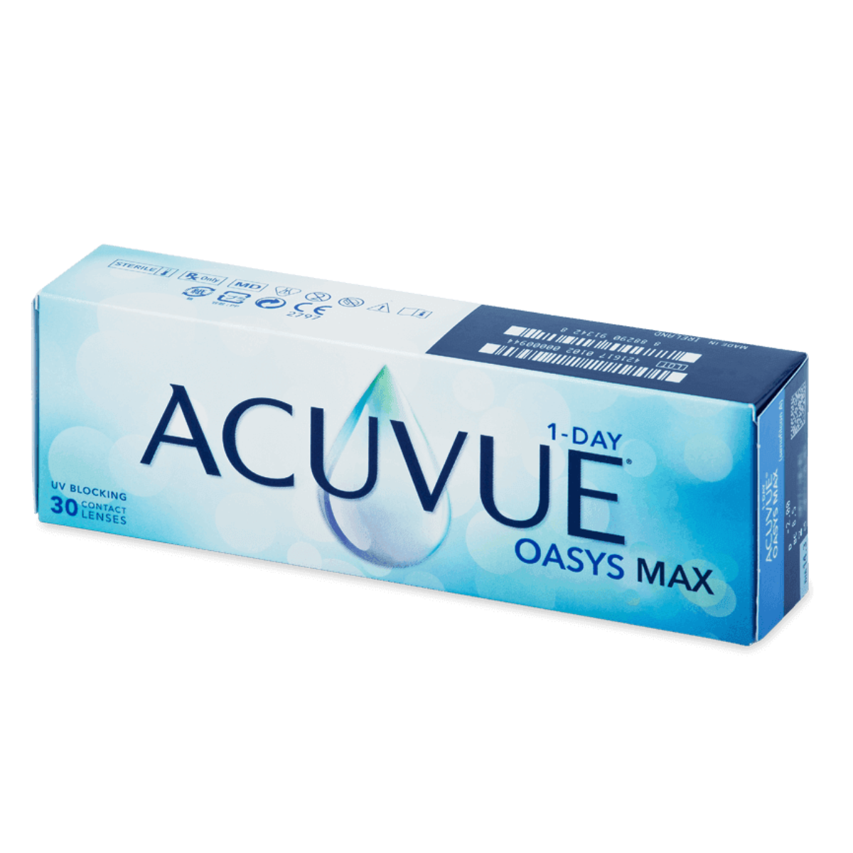 ACUVUE® OASYS MAX Embalagem de 1 dia com 30 lentes de contacto