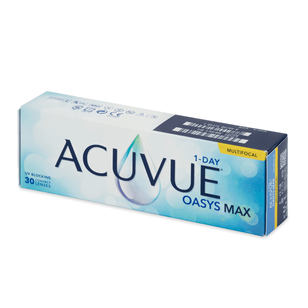 ACUVUE® OASYS MAX 1-Day MULTIFOCAL Embalagem com 30 lentes de contacto