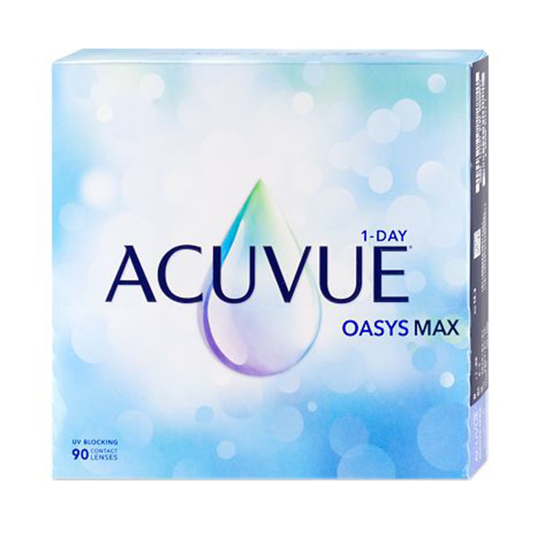 ACUVUE® OASYS MAX Embalagem de 1 dia com 90 lentes de contacto