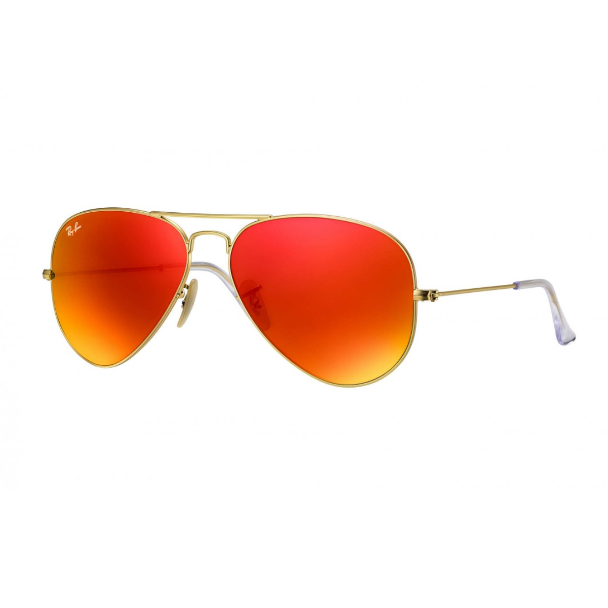 Óculos de sol grandes Ray-Ban RB3025 58/14 135 Flash Aviator em metal